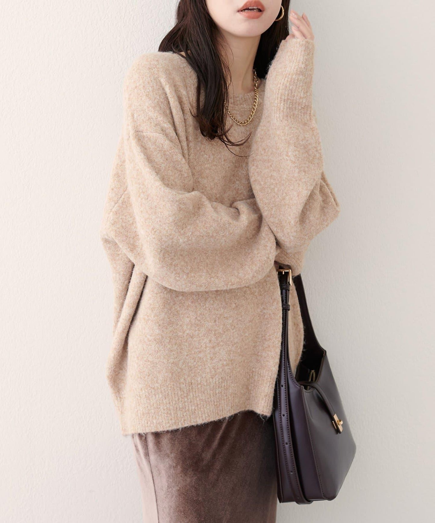 圓領針織套頭衫