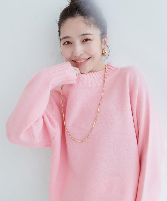 羊毛&再生聚酯短款針織套頭衫