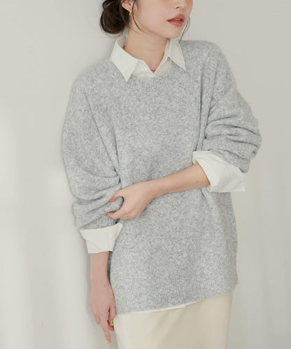 圓領針織套頭衫