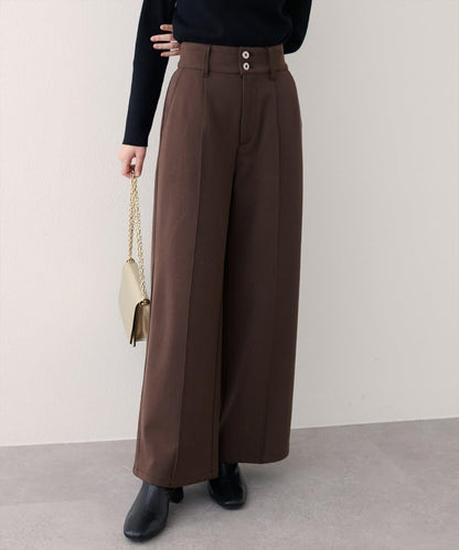 前褶裝飾長褲