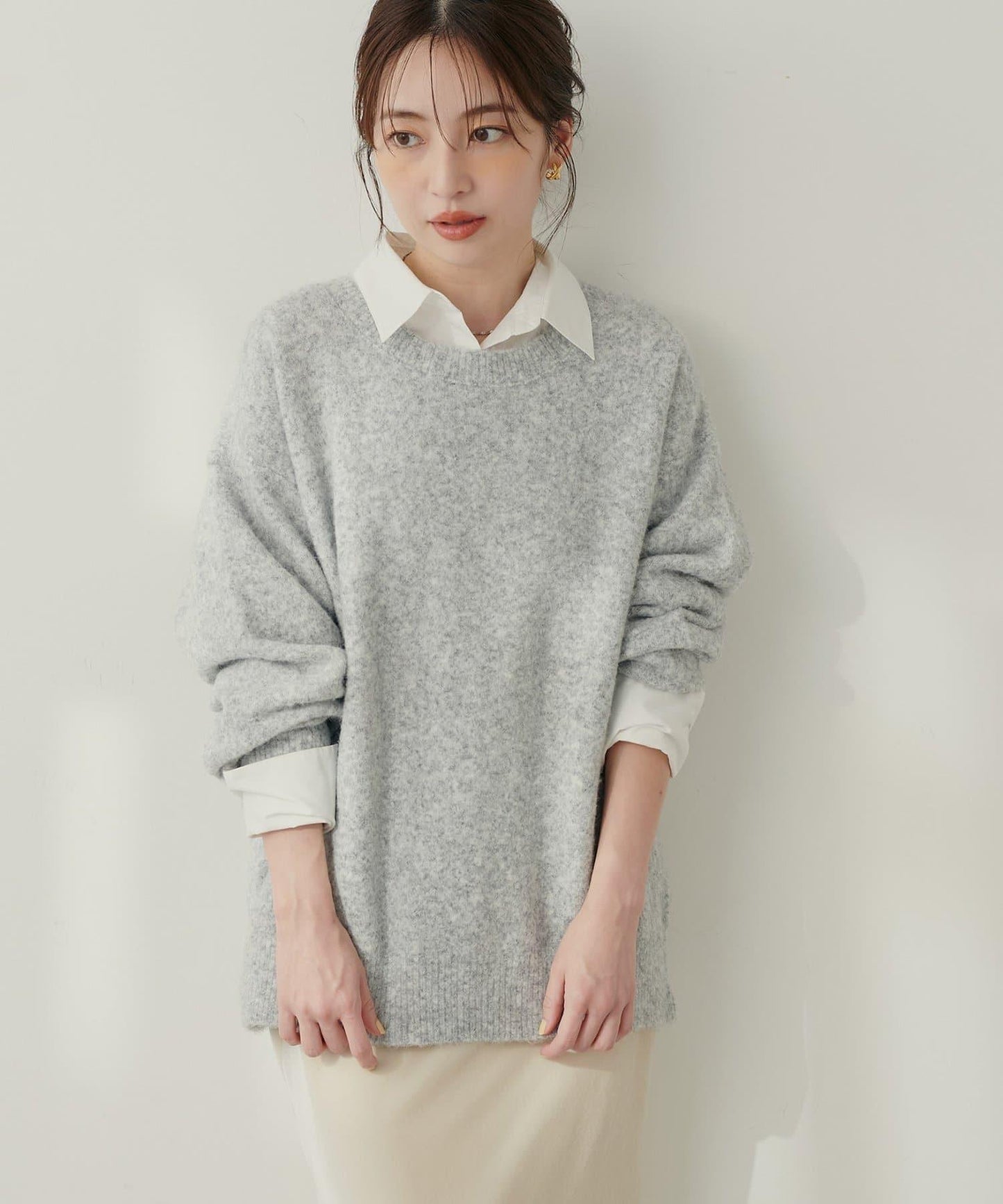 圓領針織套頭衫