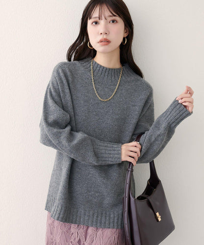 羊毛&再生聚酯混紡針織套頭衫