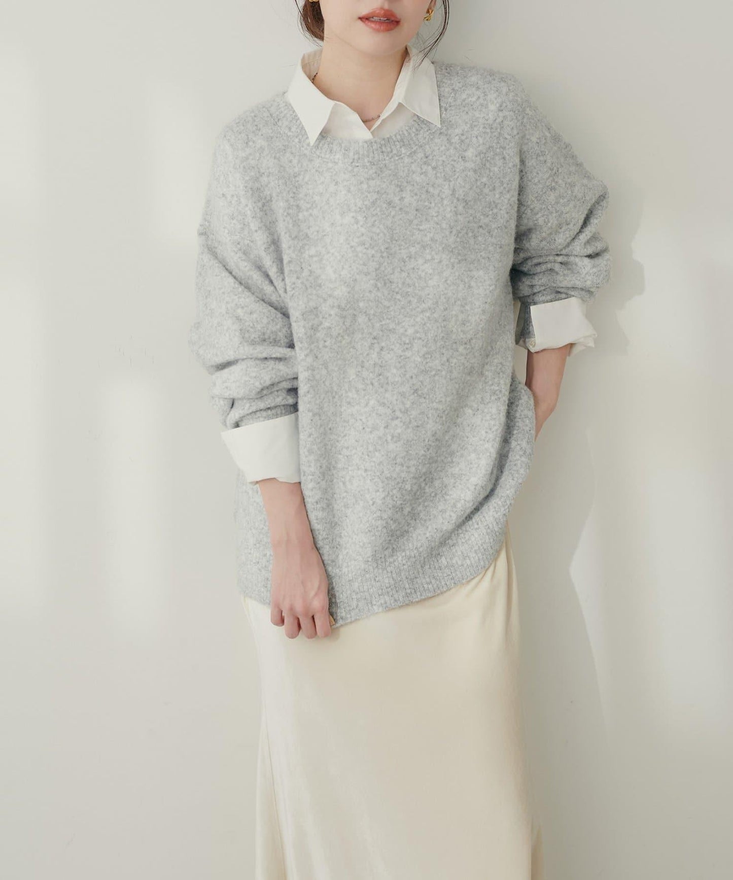 圓領針織套頭衫