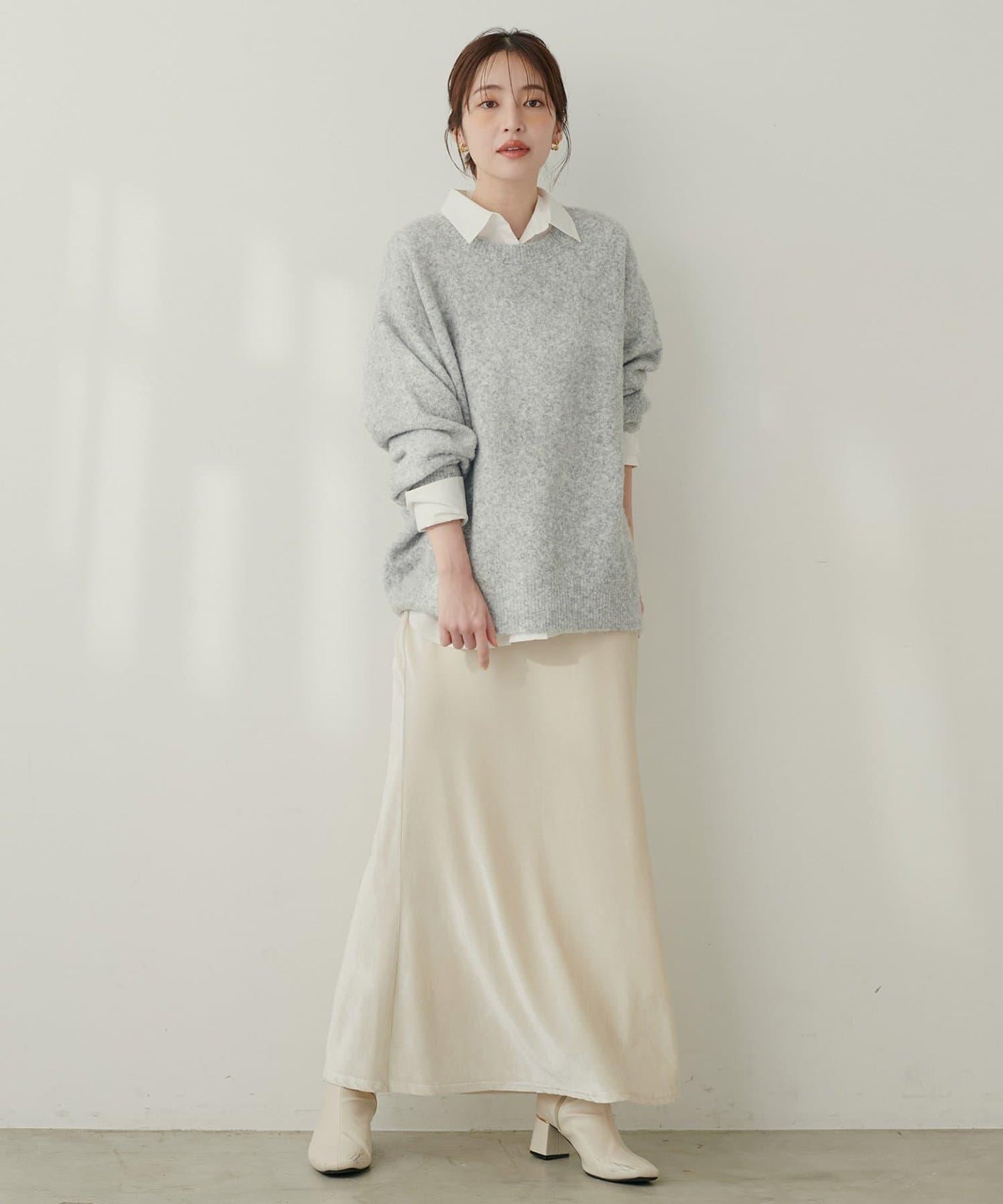 圓領針織套頭衫