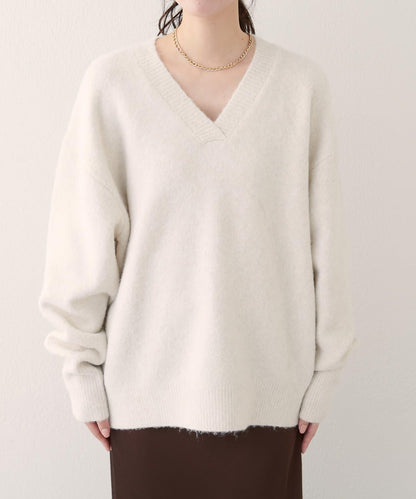 V領針織套頭衫