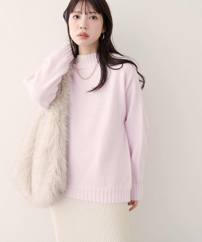 羊毛&再生聚酯混紡針織套頭衫