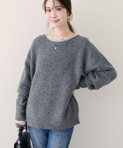 圓領針織套頭衫