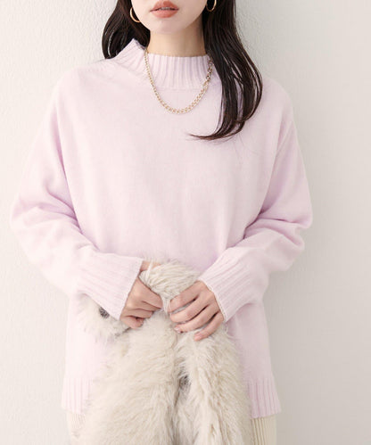 羊毛&再生聚酯混紡針織套頭衫