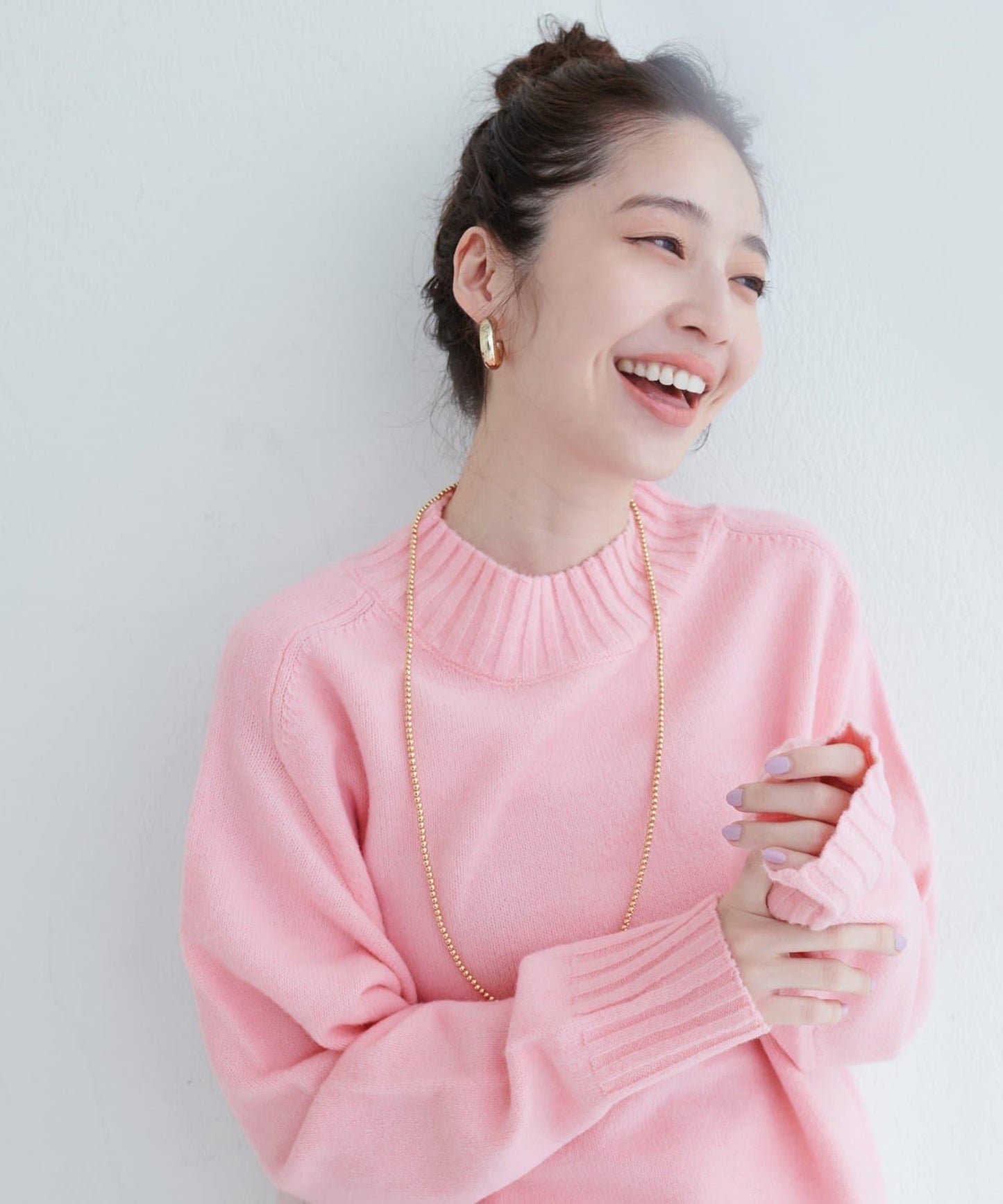 羊毛&再生聚酯短款針織套頭衫