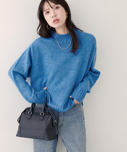 羊毛&再生聚酯短款針織套頭衫