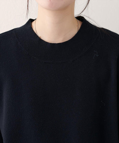 立領袖口扣寬鬆針織衫