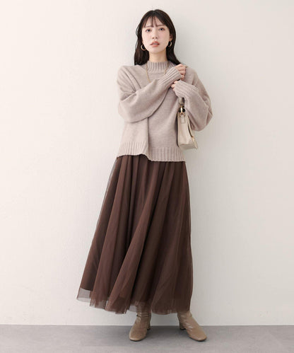 羊毛&再生聚酯短款針織套頭衫