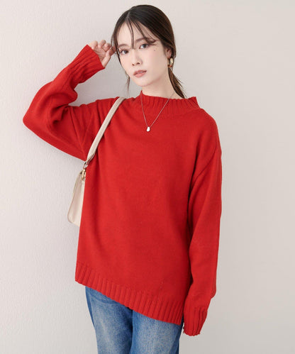 羊毛&再生聚酯混紡針織套頭衫
