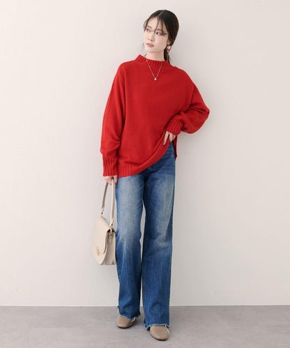 羊毛&再生聚酯混紡針織套頭衫