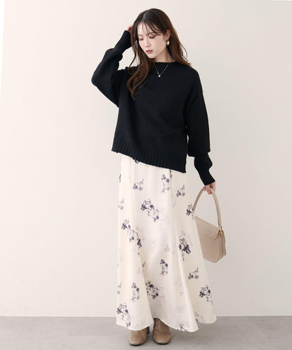 羊毛&再生聚酯短款針織套頭衫