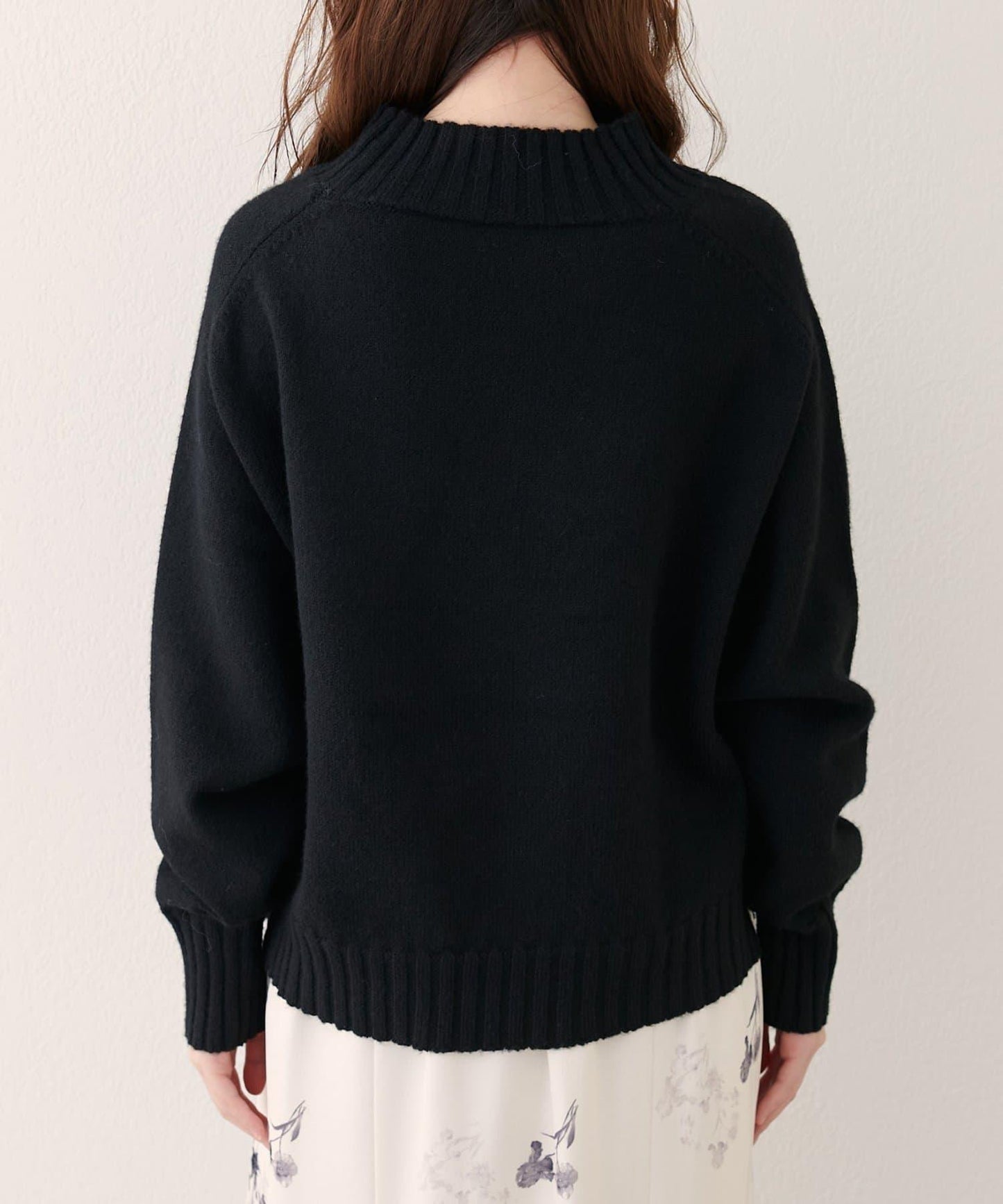 羊毛&再生聚酯短款針織套頭衫