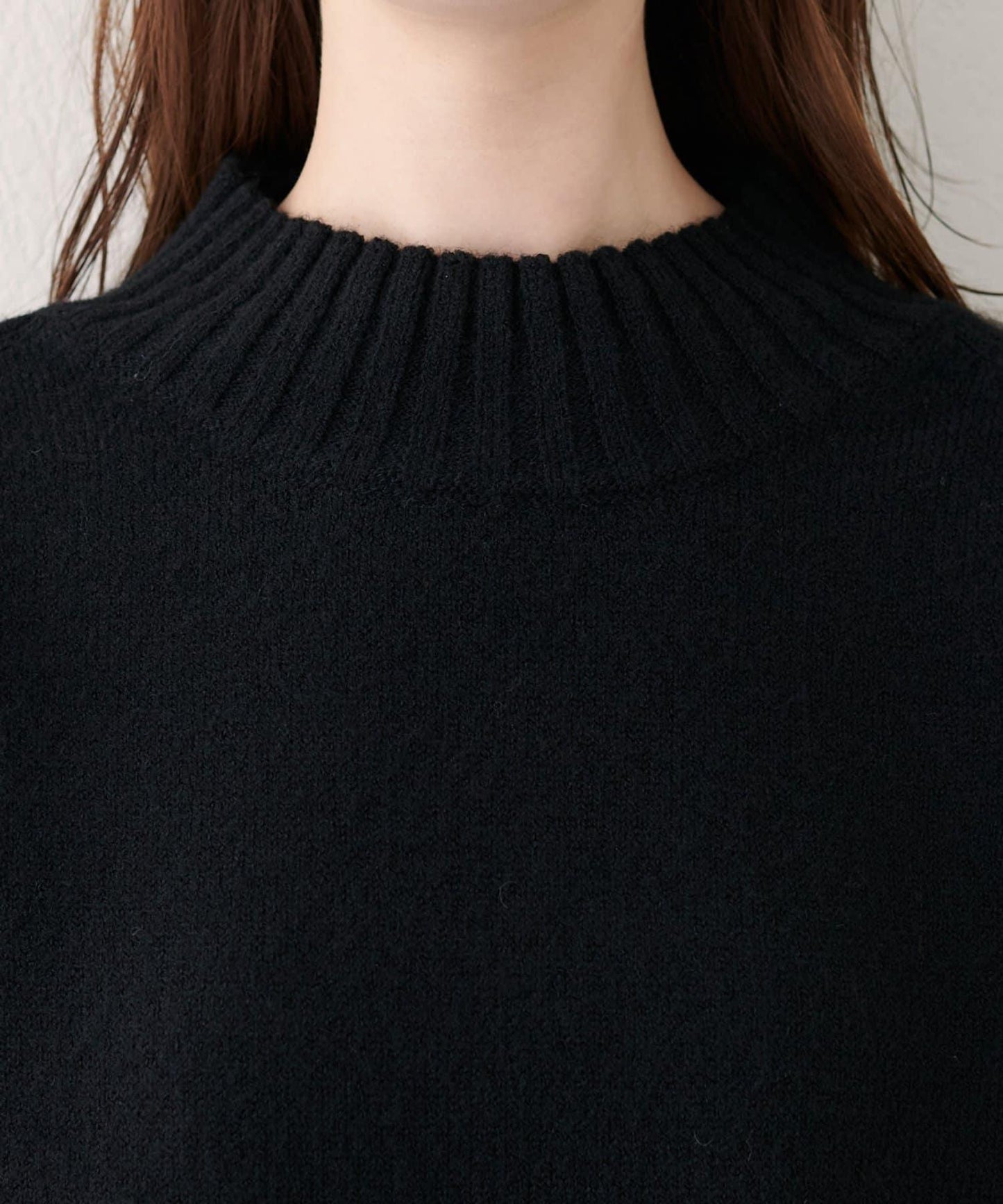 羊毛&再生聚酯短款針織套頭衫