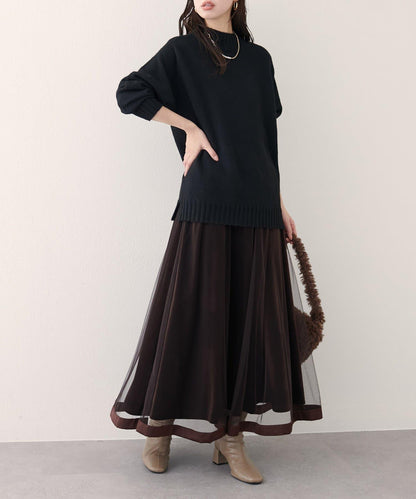 羊毛&再生聚酯混紡針織套頭衫