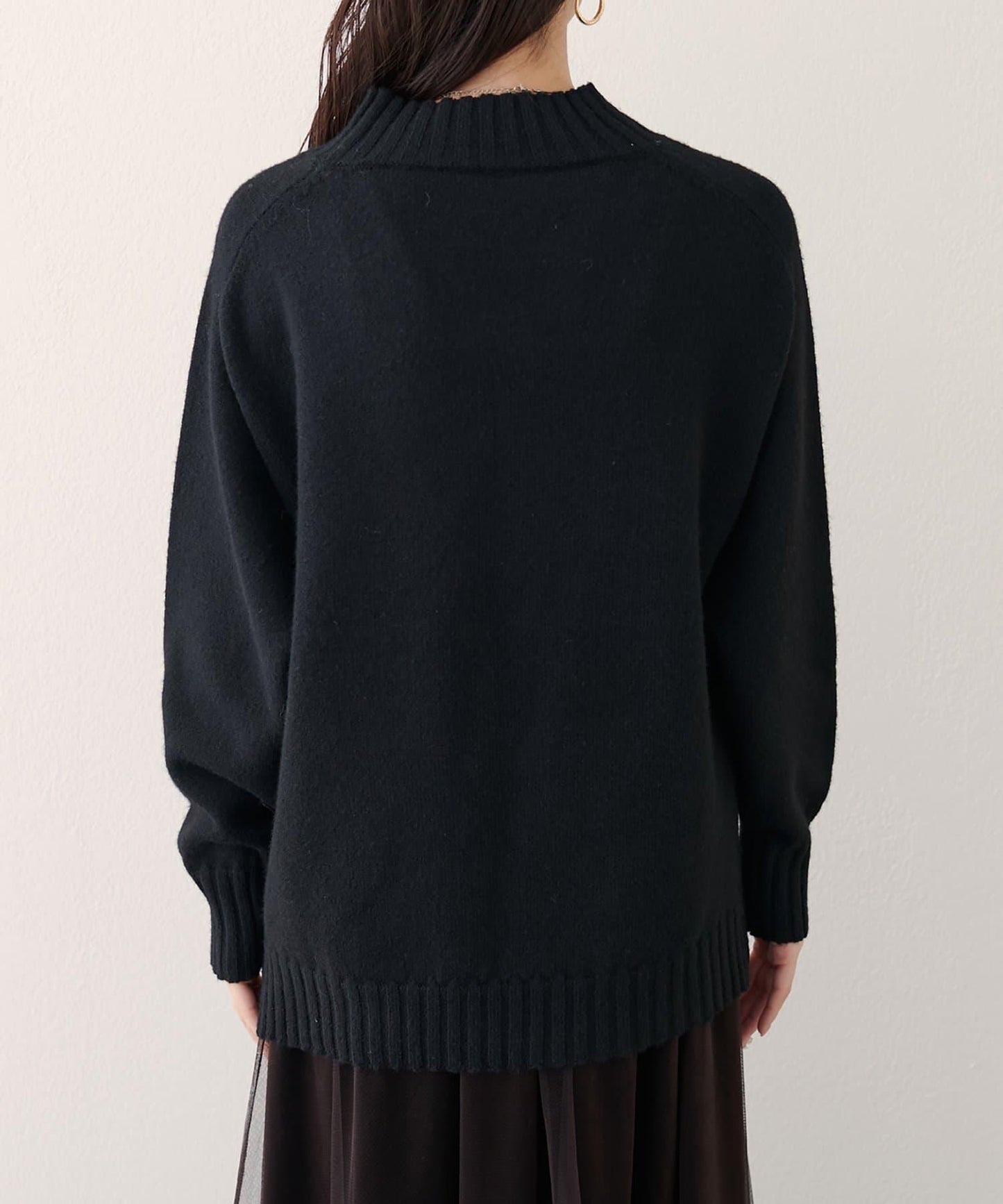 羊毛&再生聚酯混紡針織套頭衫