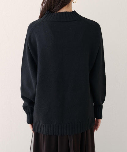 羊毛&再生聚酯混紡針織套頭衫