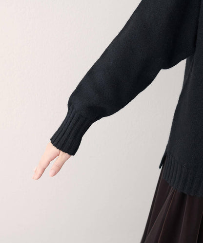 羊毛&再生聚酯混紡針織套頭衫