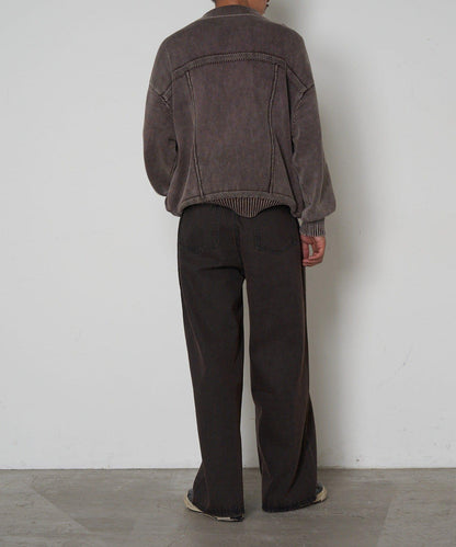 復古風針織夾克