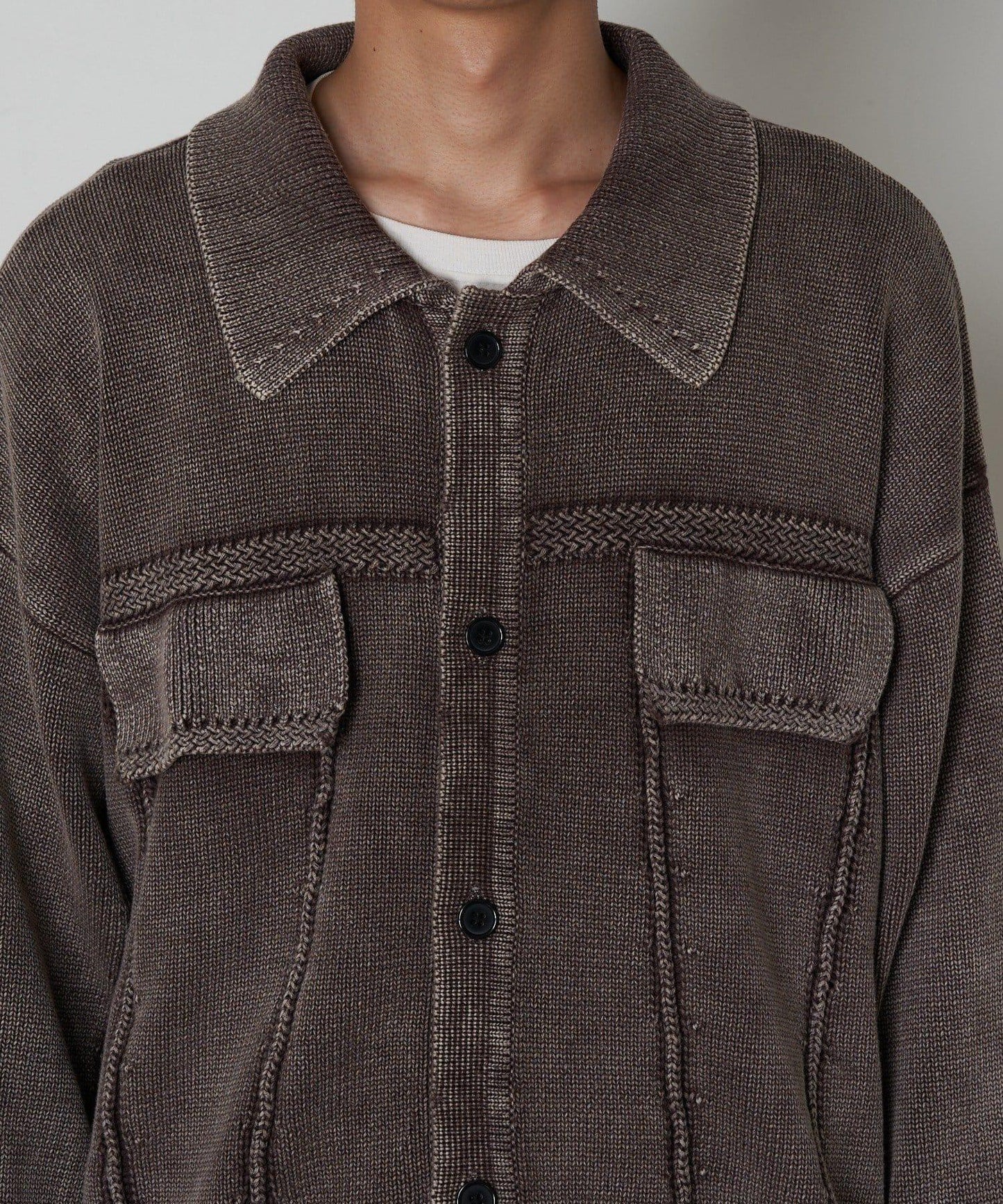 復古風針織夾克