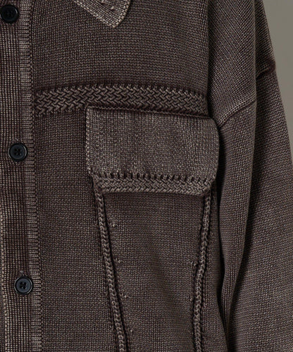 復古風針織夾克
