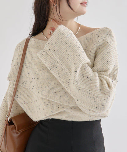 交叉針織開叉吊帶套裝