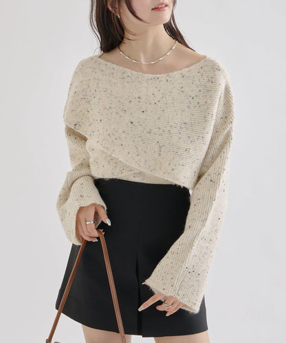 交叉針織開叉吊帶套裝