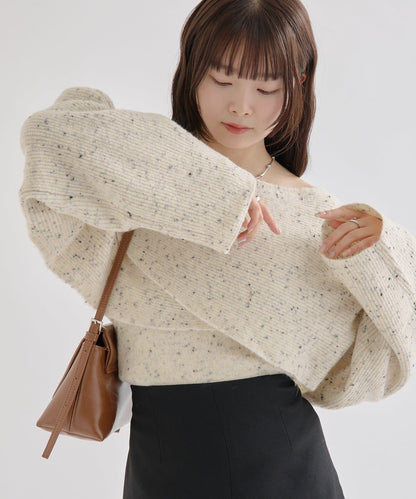 交叉針織開叉吊帶套裝