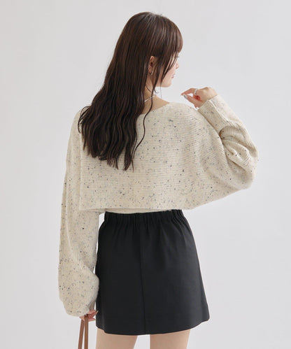 交叉針織開叉吊帶套裝