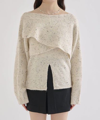 交叉針織開叉吊帶套裝