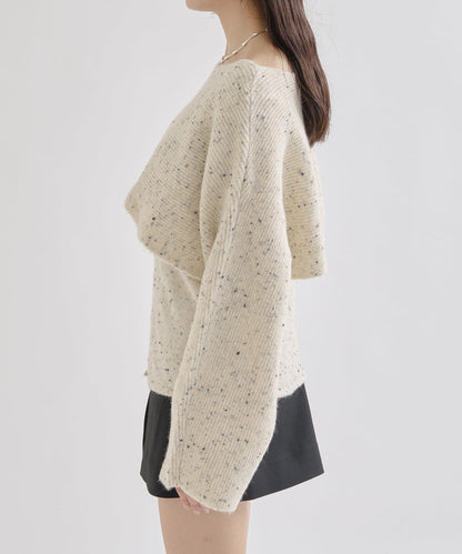 交叉針織開叉吊帶套裝