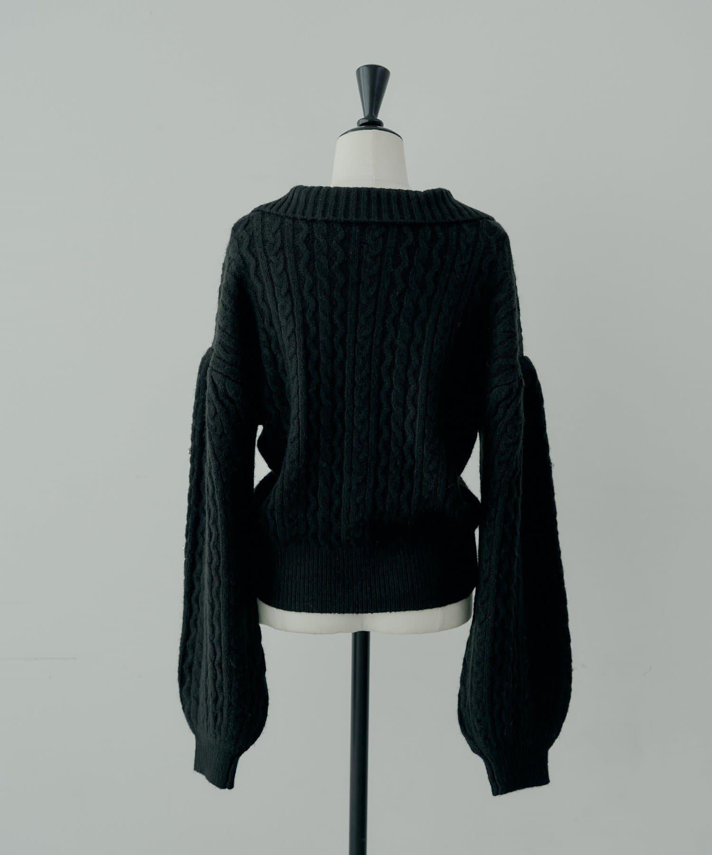 【SALON by Chico】花卉水鑽翻領寬鬆針織開衫