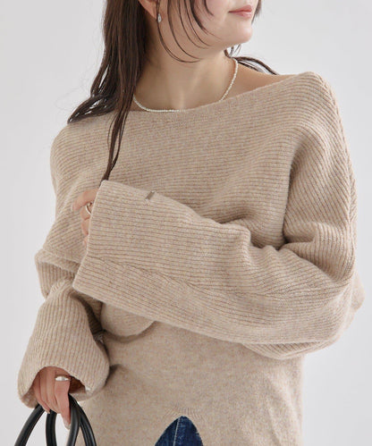 交叉針織開叉吊帶套裝