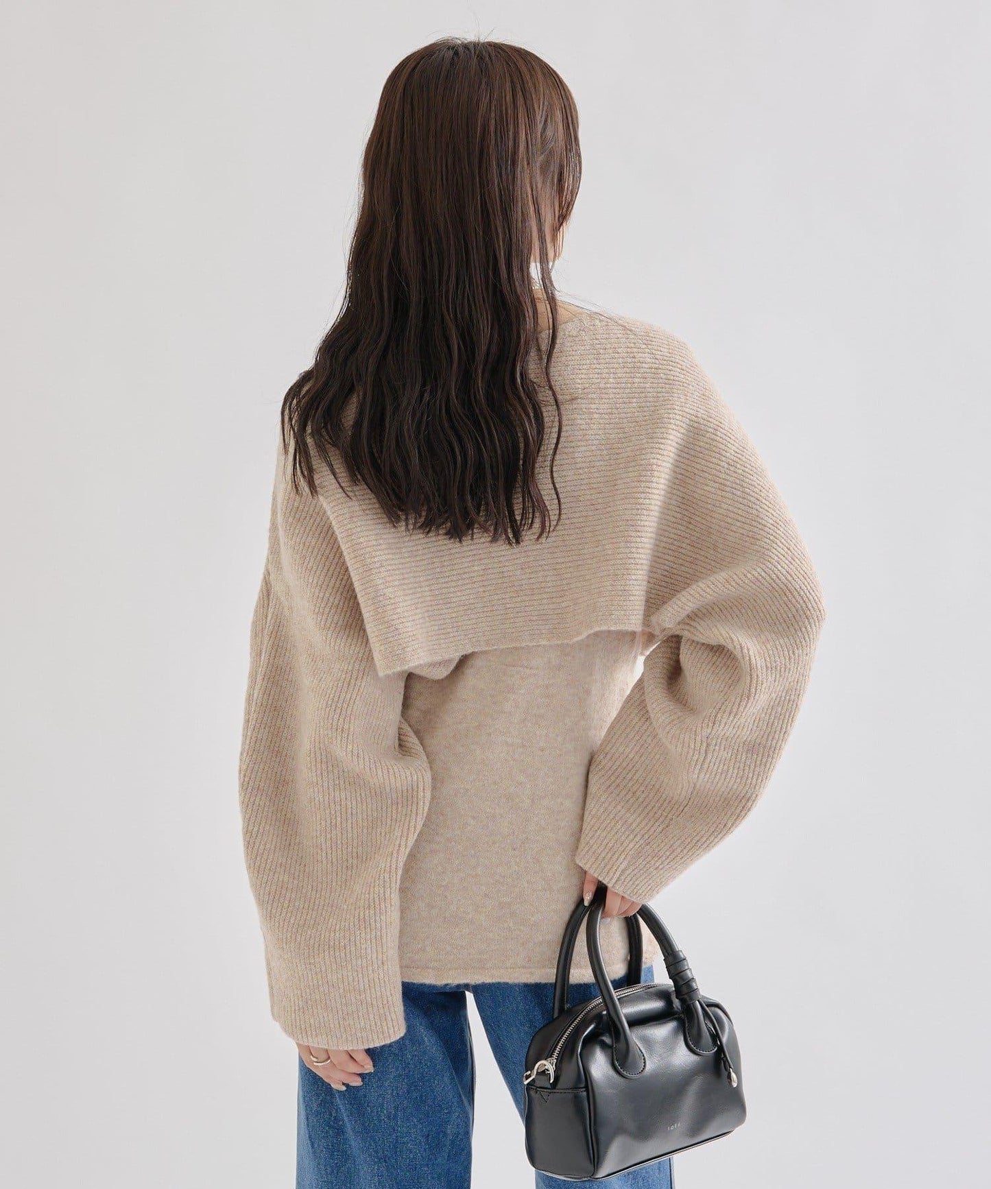 交叉針織開叉吊帶套裝