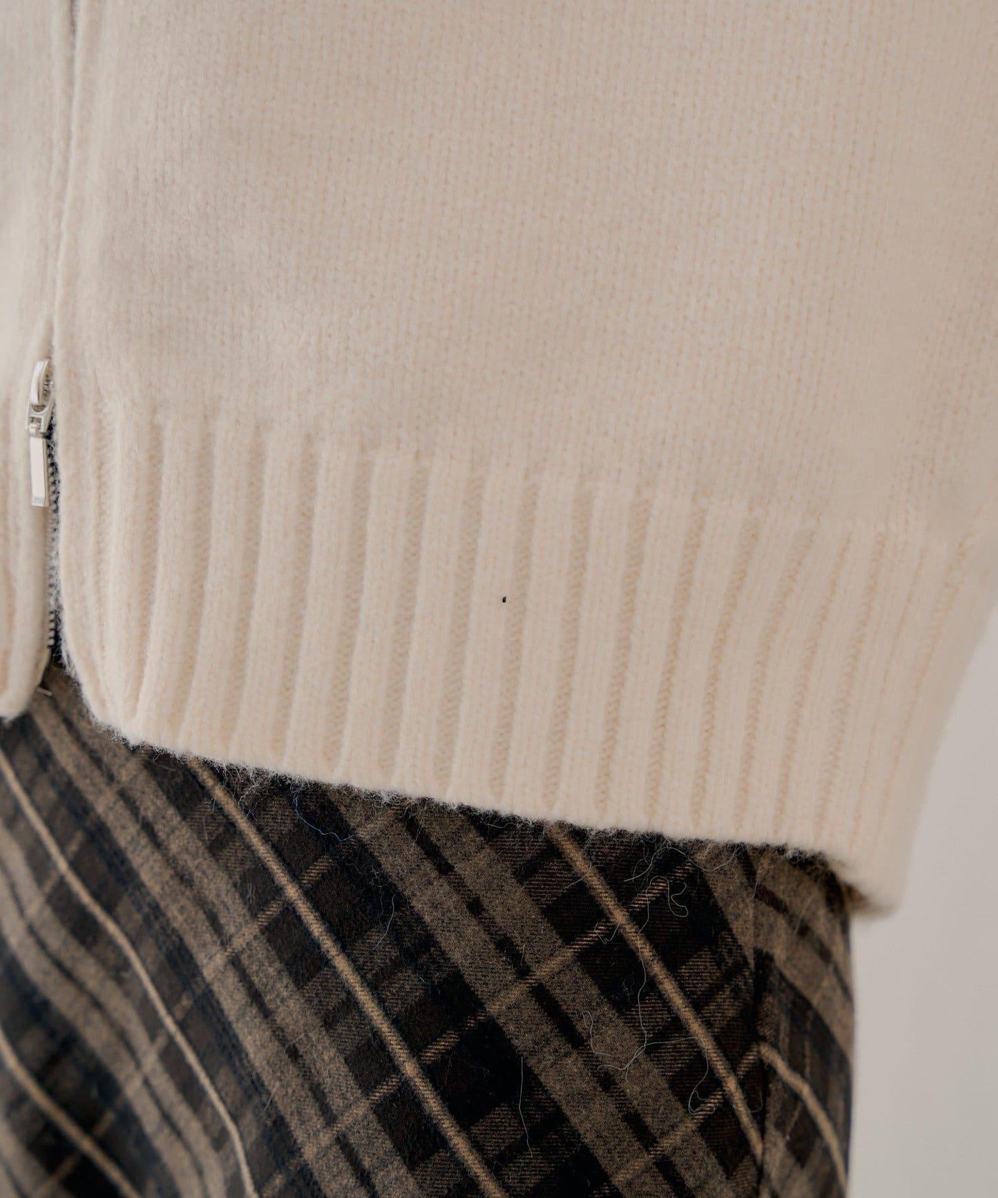 【SALON by Chico】可拆卸毛絨寬鬆雙拉鍊針織開衫