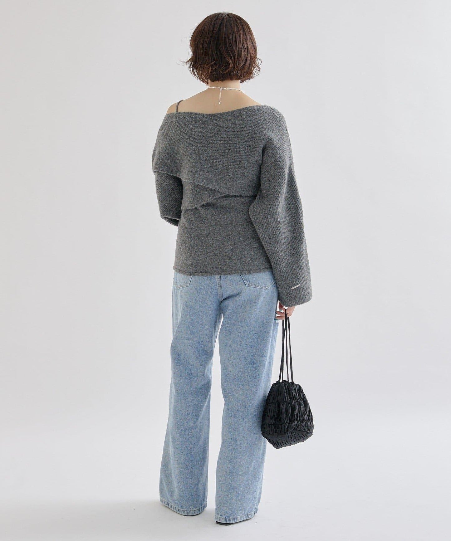 交叉針織開叉吊帶套裝