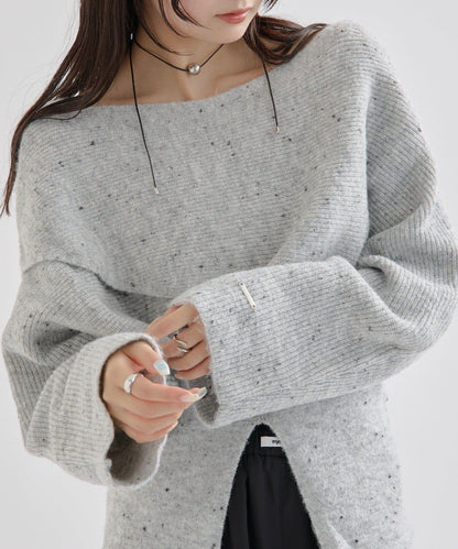 交叉針織開叉吊帶套裝