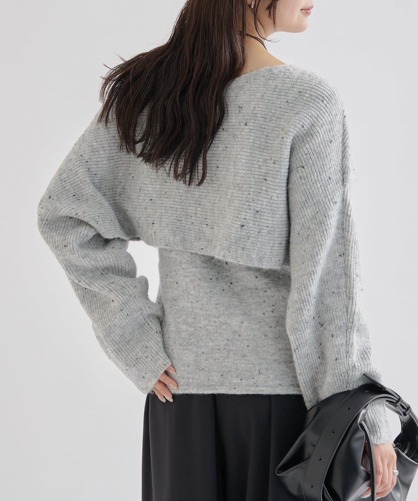 交叉針織開叉吊帶套裝