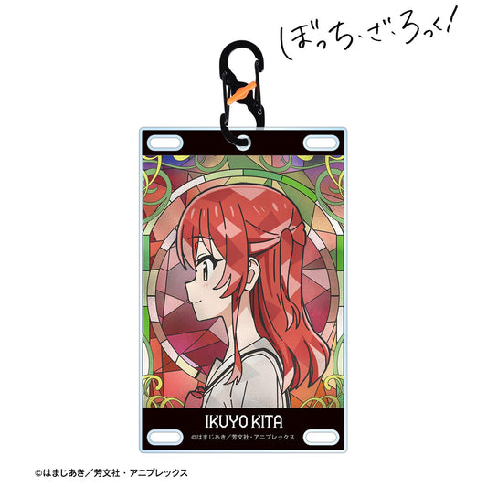 《孤獨搖滾!》喜多鬱代 Aure Glass 帶登山扣卡片型亞克力鑰匙扣