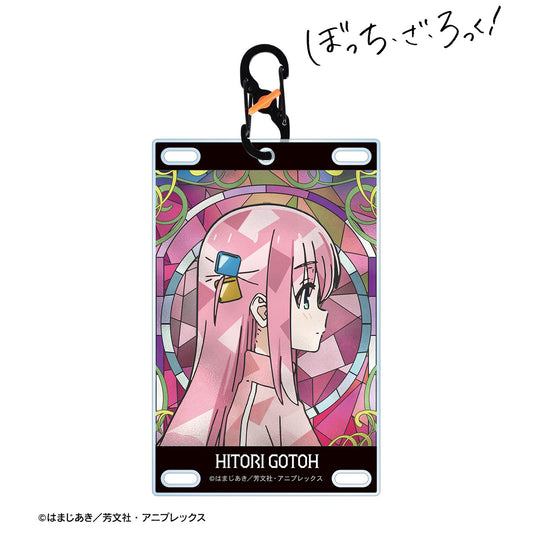 《孤獨搖滾!》後藤一里 Aure Glass 帶登山扣卡片型亞克力鑰匙扣