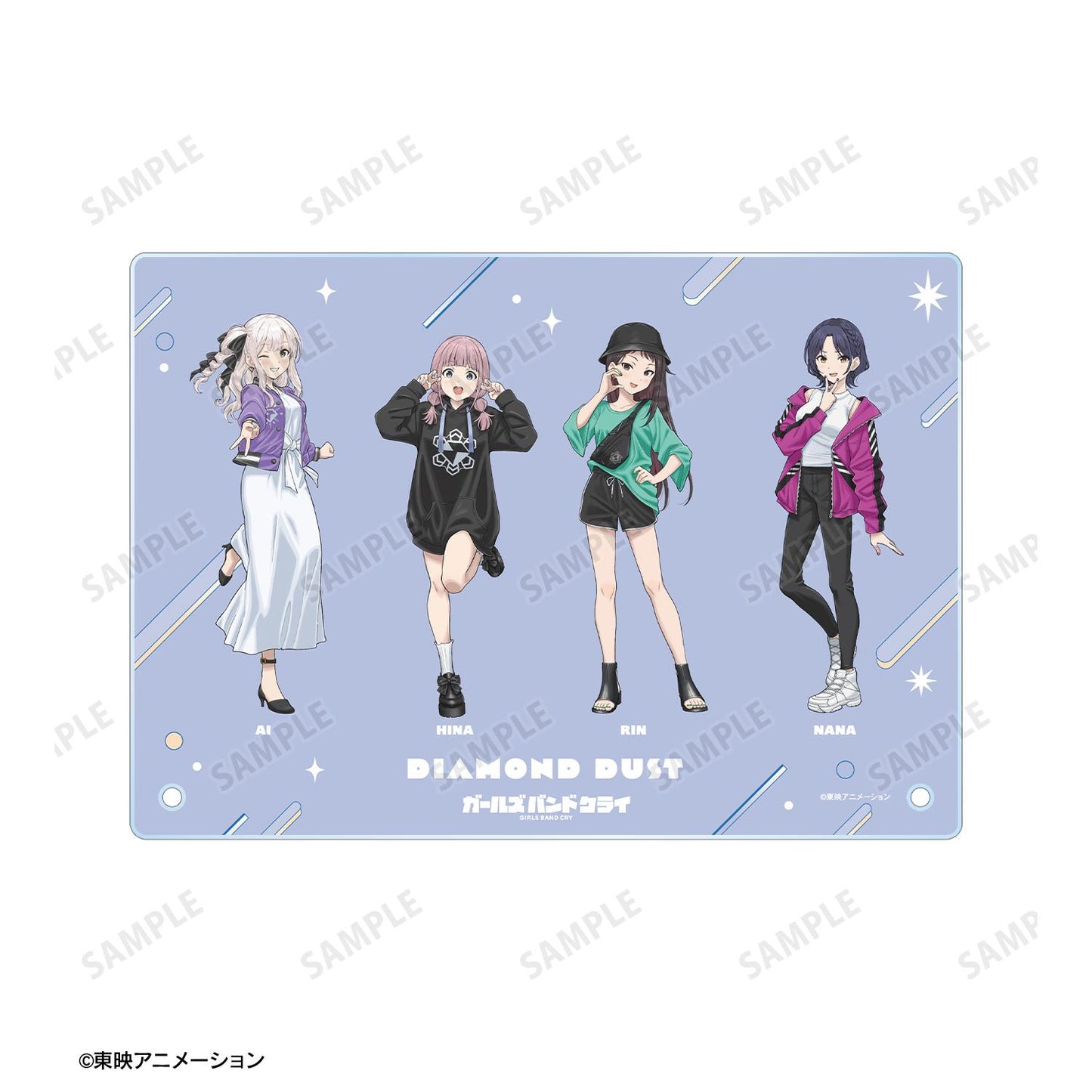 《哭泣少女樂隊》_新繪製 鑽石塵 集合 便服版 A5亞克力板
