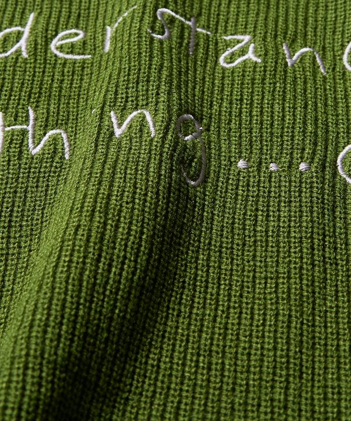 寬鬆版型 字母刺繡 圓領針織衫