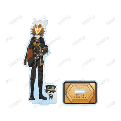 《家庭教師HITMAN REBORN!》 繪製 沢田綱吉&里包恩 黑色軍裝版 大號亞克力立牌