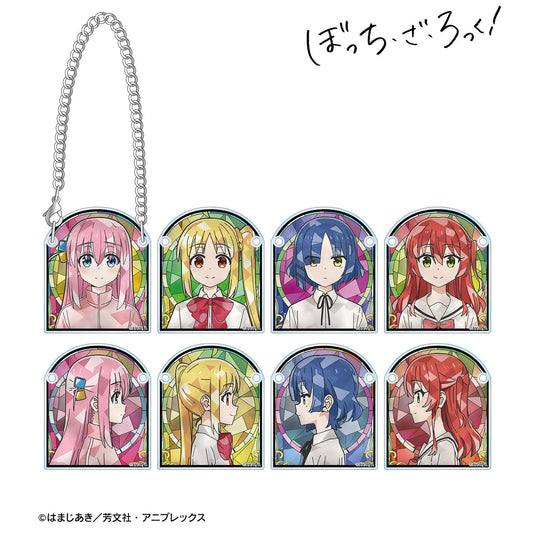 《孤獨搖滾!》 盲盒Aure Glass亞克力門牌風格掛件（單位/盒）【全套BOX/8包入】