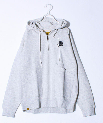 【COBMASTER】立體刺繡加絨半拉鍊套頭衛衣