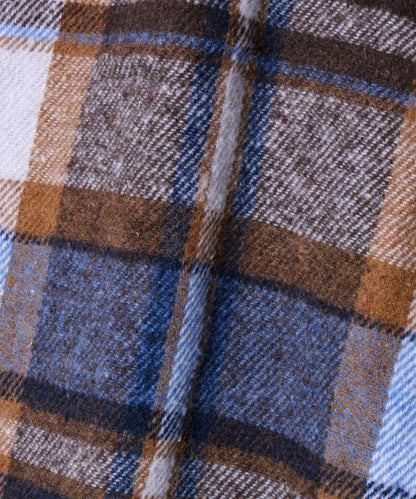 【COBMASTER/コ布馬斯特】磨毛法蘭絨格子連帽襯衫