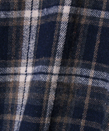 【COBMASTER/コ布馬斯特】磨毛法蘭絨格子連帽襯衫